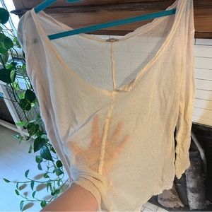 Ecoté distressed oversized sheer pajama top